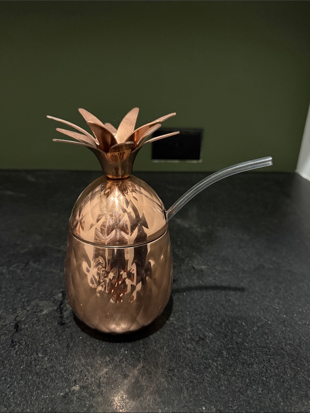 Stainless Steel Pineapple Tumbler Copper-Finish